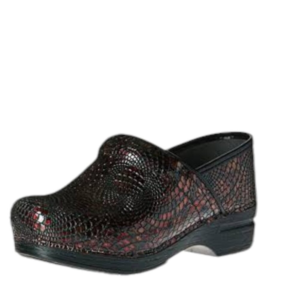 Dansko Women's Brown Black Pro‎ XP Leather Slip-On Mules Clog Size 7
